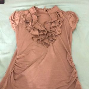 Gold Ruffle Blouse Size S